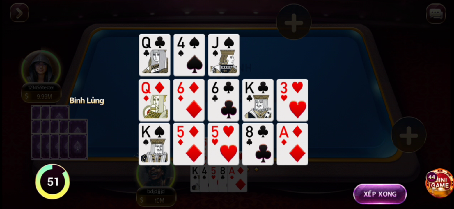 Ảnh chụp màn hình giao diện game iwin
